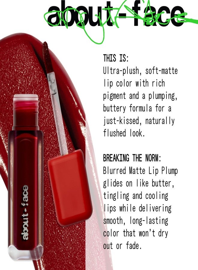 ABOUTFACE about-face Blur Matte Lip Plump – Soft-Matte Liquid Lipstick with Plumping Effect – Hydrating, Vegan, Cruelty-Free, Clean Beauty – 0.2 oz (Petit Rouge - Nude Brown) - Image 4